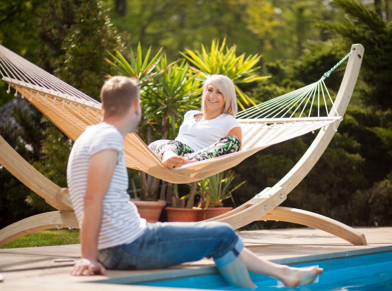 How do you hang a hammock in your garden?
